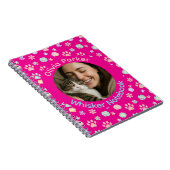 Personalized Pink Cat Photo & Name Spiral Notebook Notizblock (Rechte Seite)