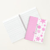 Personalized Pink Christmas Snowflake Notebook Notizblock (Innenseite)
