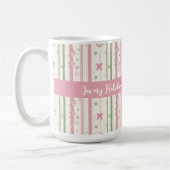 Personalized Pink Coquette Holiday Era Kaffeetasse (Links)