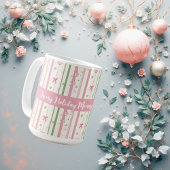 Personalized Pink Coquette Holiday Era Kaffeetasse