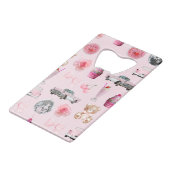 Personalized Pink Coquette Retro Cute Teddy Bear Geldbeutel Flaschenöffner (Rückseite Schrägansicht)