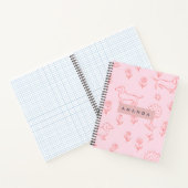 Personalized Pink Dachshund and Flower Notizblock (Innenseite)