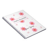 Personalized Pink Daisy Daily Journal Custom Name Notizblock (Rechte Seite)