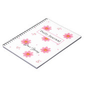 Personalized Pink Daisy Daily Journal Custom Name Notizblock (Linke Seite)