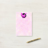 Personalized Pink Dinosaur  Post-it Klebezettel (Auf Schreibtisch)