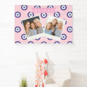 Personalized Pink Evil Eye Pattern Gifts With Name Banner (InSitu)