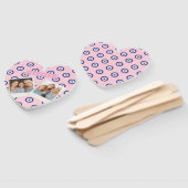 Personalized Pink Evil Eye Pattern Gifts With Name Fächer (Non-assembled)