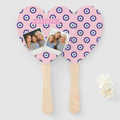 Personalized Pink Evil Eye Pattern Gifts With Name Fächer (Vorne und Hinten)