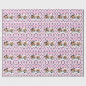 Personalized Pink Evil Eye Pattern Gifts With Name Geschenkpapier (Flach)