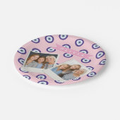 Personalized Pink Evil Eye Pattern Gifts With Name Pappteller (Schrägansicht)