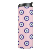 Personalized Pink Evil Eye Pattern Gifts With Name Thermosbecher (Nach links gedreht)