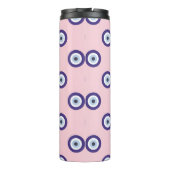 Personalized Pink Evil Eye Pattern Gifts With Name Thermosbecher (Rückseite)