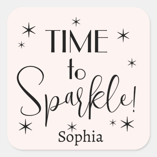 Personalized Pink Festive Christmas Gift Label  Quadratischer Aufkleber (Vorderseite)