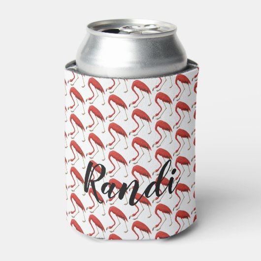 Personalized Pink Flamingo Can Cooler Dosenkühler (Kanne Vorderseite)