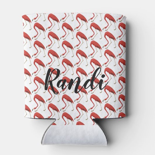 Personalized Pink Flamingo Can Cooler Dosenkühler (Rückseite)