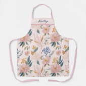 Personalized Pink Floral Garden Pattern  Schürze (Vorderseite)