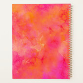 Personalized Pink Floral Pop Art Planer (Rückseite)