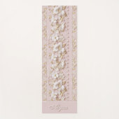 Personalized Pink Floral Yoga Mat Yogamatte (Vorderseite)
