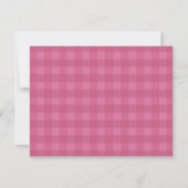 Personalized Pink Gingham Mitteilungskarte (Rückseite)