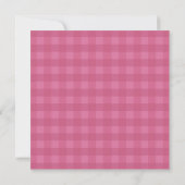 Personalized Pink Gingham Note Card Mitteilungskarte (Rückseite)