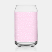 Personalized Pink Glass with White Hearts - Custom Dosenglas (Rückseite)