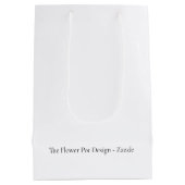 Personalized Pink Graduate Gift, Custom Name  Mittlere Geschenktüte (Rückseite)