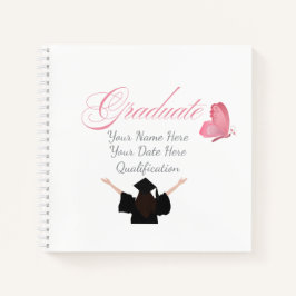 Personalized Pink Graduate Gift, Custom Name  Notizblock
