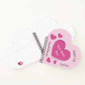 Personalized Pink Heart Notebook & Sketchbook Notizblock (Innenseite)