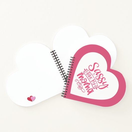 Personalized Pink heart Spiral Notebook Notizblock (Innenseite)