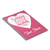 Personalized Pink heart Spiral Notebook Notizblock (Rechte Seite)