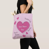Personalized Pink Hearts Tote Bag Tasche (Von Nahem)