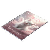 Personalized Pink Kitten with Angel Wings Notizblock (Linke Seite)