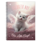 Personalized Pink Kitten with Angel Wings Notizblock (Vorderseite)