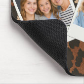 Personalized Pink Leopard Print Chic Animal Print Mousepad (Ecke)