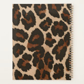 Personalized Pink Leopard Print Chic Animal Print Planer (Rückseite)