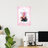 Personalized Pink & Mauve Fairy Nursery Wall Art Poster (Heimbüro)