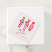 Personalized Pink Merry and Bright Nutcracker Squa Geschenkanhänger (Beispiel)