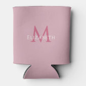 Personalized Pink Monogram Elegant Initial Name Dosenkühler (Vorderseite)