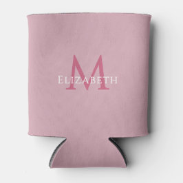 Personalized Pink Monogram Elegant Initial Name Dosenkühler