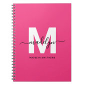 Personalized Pink Monogram Notizblock (Vorderseite)