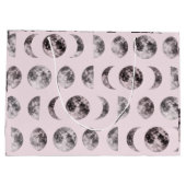 Personalized Pink Moon Phase Celestial Name Gift Große Geschenktüte (Rückseite)