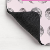 Personalized Pink Moon Phase Celestial Name Gift Mousepad (Ecke)