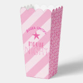 Personalized Pink Movie Night Popcorn Box Geschenkschachtel (Rückseite)