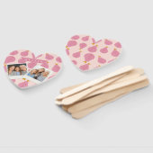 Personalized Pink Pear Pattern Cute Girly Fruit Fächer (Non-assembled)