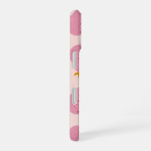 Personalized Pink Pear Pattern Cute Girly Fruit iPhone 16 Hülle (Rechte Seite)