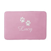 Personalized Pink Pet Feeding Mat with Name Badematte (Vorderseite)