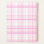 Personalized Pink Plaid Planner with Name  Planer (Rückseite)