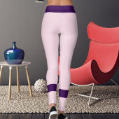 Personalized  Pink Purple 67th Birthday Cat Mom Leggings