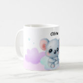 Personalized Pink & Purple Koala Mug – Custom Name Kaffeetasse (Vorderseite Links)