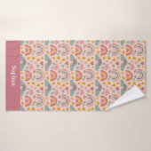 Personalized Pink Rainbow Kids Badehandtuch (Badehandtuch)